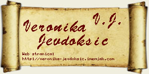 Veronika Jevdoksić vizit kartica